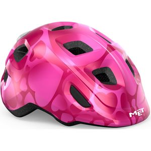 MET Hooray MIPS Kinderhelm - Fiets - Maat XS - Pink Hearts Glossy