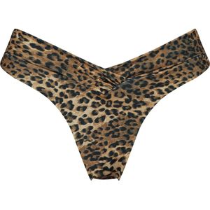 Hunkemöller Dames Badmode Hoog uitgesneden bikinibroekje Leopard - Bruin - maat XS
