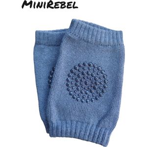 MiniRebel - Baby - baby kniebeschermers - 2 paar - licht grijs en donker grijs - baby sokjes
