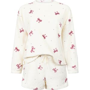 Hunkemöller Pyjamaset Fleece Wit L