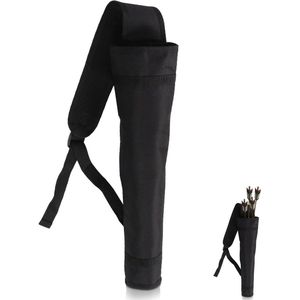 Draagbare Zwarte Pijlenkoker - Grote Capaciteit, Verdikte Stof, Verstelbare Schouderriem