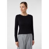 comma casual identity - Longsleeve - Zwart - Met Glitter-ronde Hals