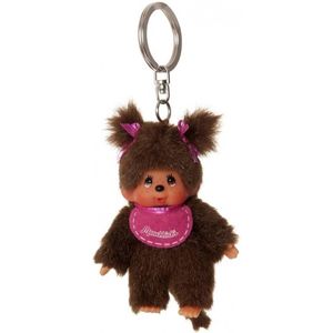 Monchhichi - Sleutelhanger - Roze - 10 cm - Serie Monchhichi