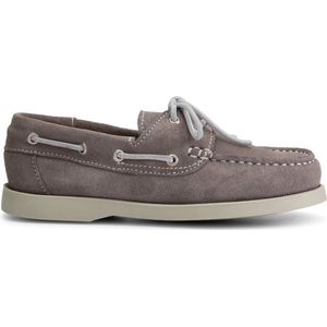 Travelin' Foss Kids Mocassins zomerschoenen kinderen - Grijs suede leer - Maat 32