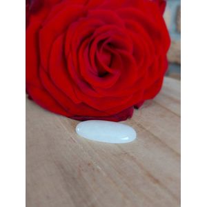 Zaksteen 30 x 15 mm Aventurijn wit