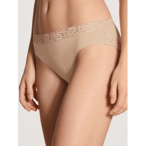 Calida Natural Comfort Lace Midi slip - 160 Skin - maat 36/38 (36-38) - Dames Volwassenen - Katoen/elastaan- 22756-160-36-38