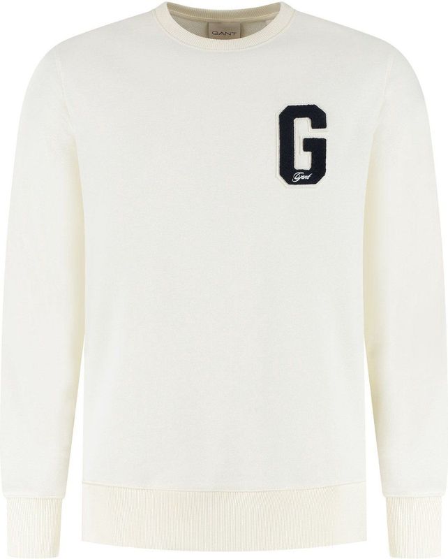GANT - Sweatshirt - Wolwit - Sweatstof - Ronde Hals