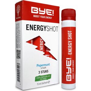 BYE! Energyshot Pepermuntsmaak (3 ampullen)
