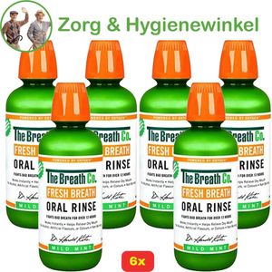 The Breath Co Mondwater | MILD MINT | 6 x 500ML | Voordeelverpakking!