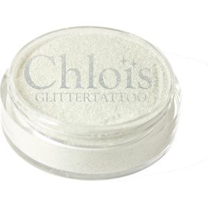 Chloïs Glitter White Pure 20 ml - Dekkend - Chloïs Cosmetics - Chloïs Glittertattoo - Cosmetische glitter geschikt voor Glittertattoo, Make-up, Facepaint, Bodypaint, Nailart - 1 x 20 ml