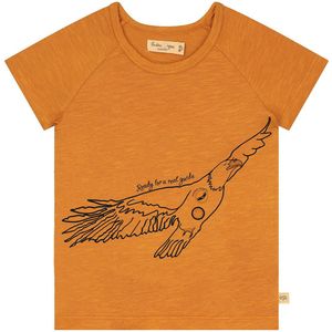 Smitten Organic - 'Safari Hawk Guide' Bruin T-shirt met korte mouwen