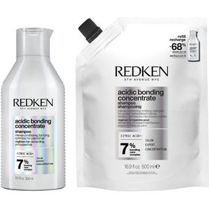 Redken - Acidic Bonding Concentrate - Shampoo - 300ml + Refill Pouch 500ml