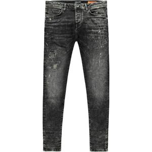 Cars Jeans Aron Super Skinny 72828 41 Damaged Black Mannen Maat - W27 X L34