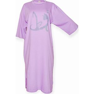 Ibramani Cat T-Shirt Lilac - Dames T-shirt Jurk - Zomer T-Shirt - Oversized T-Shirt - Premium Katoen - Dames Kleding