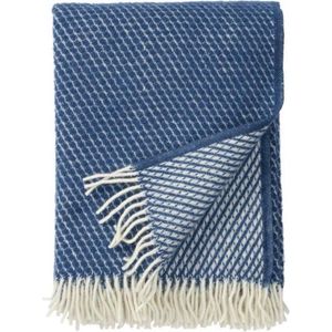 Plaid - Wol - Klippan - Velvet - Deken - Woon accessoire - Wollen deken -Petrol - Blauw - 100% wol