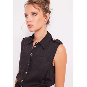 Jumpsuit with buttons 411BD15004 Black