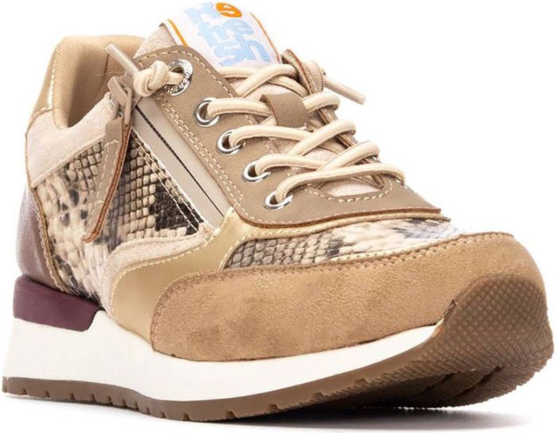 Refresh - 17296003 - Damestrainer - Beige - Plat - Veters - Casual