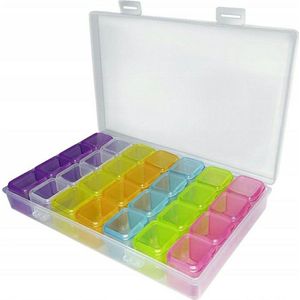 Pillendoosje - Multikleur - 28 Compartimenten - Medicijn Doosje - Pillen Organizer