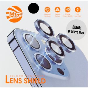 MG - Camera Lens Protector - Zwart - Roestvrij Staal - Gehard Glas