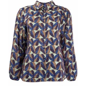 NED Blouse Mayliera Ls Canal Blue Sea Style 25w1 Sv001 02 397 Canal Blue Dames Maat - S