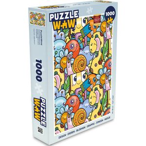Puzzel Design - Dieren - Bloemen - Grappig - Jongen - Meisje - Legpuzzel - Puzzel 1000 stukjes volwassenen