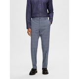 Selected Slim Liam Blue Check Dress Pants Blauw 52 Man
