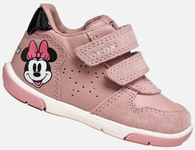 Geox B Zapito Girl First Walker Shoe Babymeisje, antiek roze/zwart, 19 EU, Antiek Rose Black, 19 EU