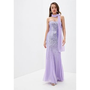 Sexy strapless jurk  - Maat 36 - Paars