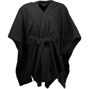 Irresistible Dames Poncho - Fleece - Zwart - Maat One size