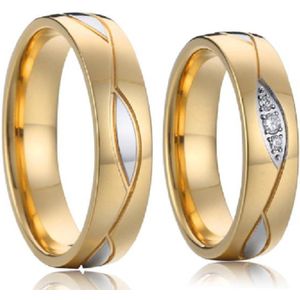 Jonline Prachtige Ringen voor hem en haar Goudkleur | Trouwringen|Vriendschapsringen|Relatieringen