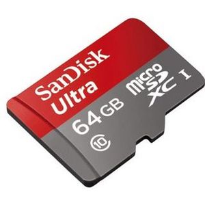 SanDisk Ultra Micro SD kaart 64GB - met adapter