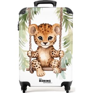 NoBoringSuitcases.com® - Kinderkoffer - Luipaard - Handbagage - Lichtgewicht