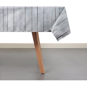 Raved Tafelzeil Houten Planken  140 cm x  50 cm - Grijs - PVC - Afwasbaar
