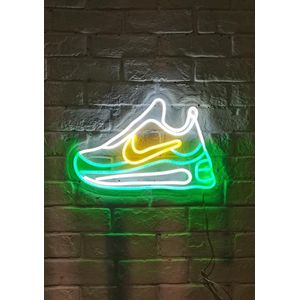 OHNO Neon Verlichting Sneaker 2 - Neon Lamp - Wandlamp - Decoratie - Led - Verlichting - Lamp - Nachtlampje - Mancave - Neon Party - Kamer decoratie aesthetic - Wandecoratie woonkamer - Wandlamp binnen - Lampen - Neon - Led Verlichting - Groen