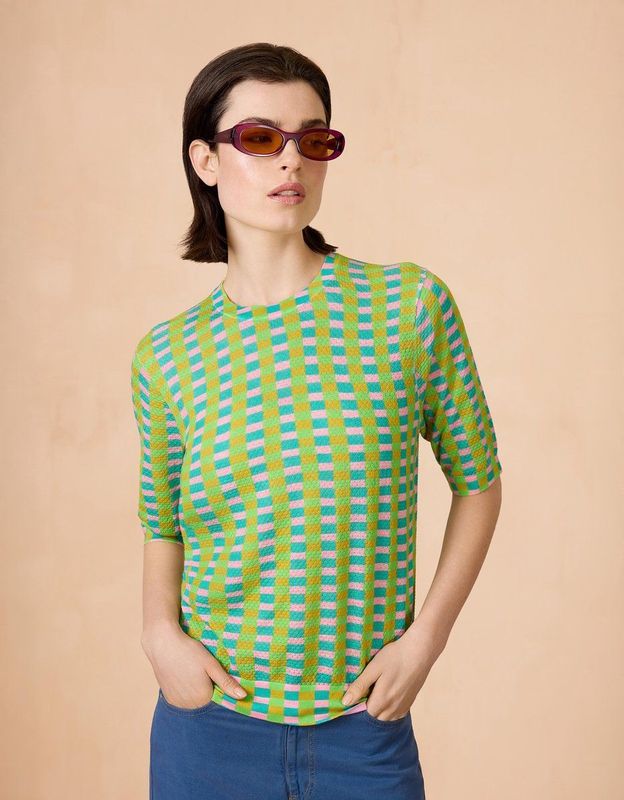 Oilily - Kith short sleeves pullover - Blauw - L