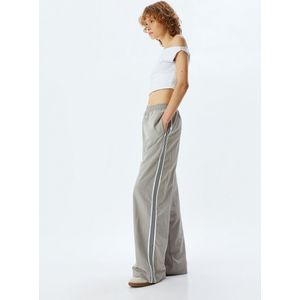 Koton - Broek - Grijs/Wit - Sweatstof - Loosefit - Lang