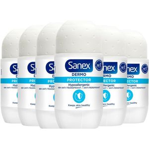Sanex Deo Roller Dermo Protector 6 x 50 ml - 48H Anti-Transpirant