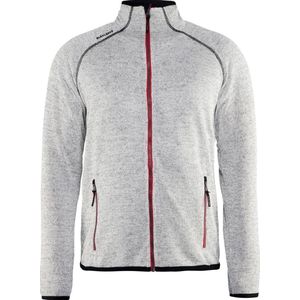Blåkläder 4942-2117 Gebreid vest Grey melange/Red maat XL