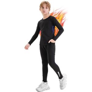 Thermische basislaag voor kinderen - Fleece, ademend, sneldrogend, ideaal voor skiën en andere sporten