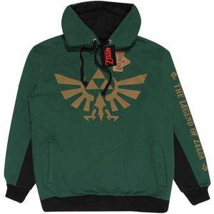 The Legend Of Zelda Hyrule and Symbols Unisex Trui met capuchon - donkergroen - S