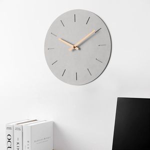 Navaris minimalistische wandklok stil - Modern design 30,5 cm - Uren- en minutenwijzer - Van gerecycled papier