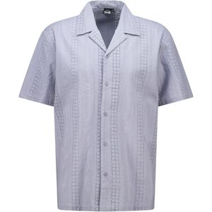 America Today - Overhemd - Grijs - 100% Katoen - Korte Mouwen