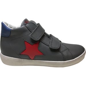 Naturino mt 35 velcro's rode ster hoge lederen sneakers grijs Dorrie