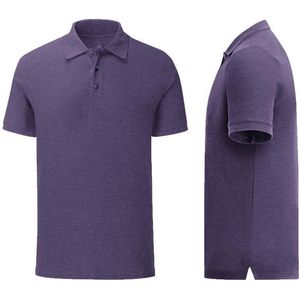 Senvi - Fit Polo - Getailleerd - Maat XXXL (3XL) - Kleur Paars Melee - (Zacht aanvoelend)