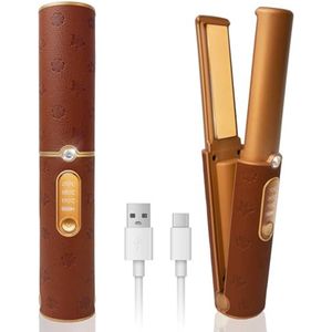 Draadloze 2-in-1 stijltang voor gladmaken en krullen - Compact en snel opwarmend tot 210°C