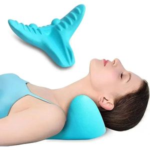 Nek- en Schouderontspanner 22x19,5 cm – Cervicaal Tractieapparaat met Acupressuur – Massagekussen voor Nek, Schouder en Rug – Pijnverlichting en Ontspanning