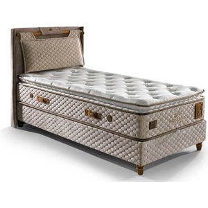 Pointhome Bambi - Boxspringbed Set - 90 x 200 H3 Magnasand Therapy Slaapkamerbed 1 x Matras met Topper 1 x Bedlade 1 x Bedhoofdeinde