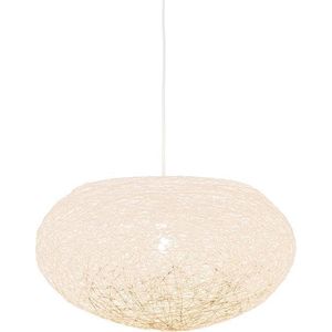 QAZQA Corda - Design Hanglamp - 1 Lichts - 500 Mm - Wit - Woonkamer - Slaapkamer - Keuken