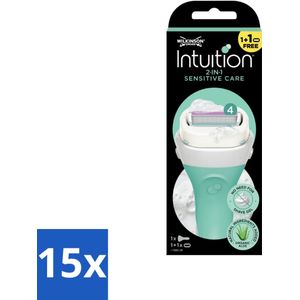 Wilkinson Sword - Scheermes - Intuition Sensitive Care 2-in-1 - Zacht - 1 scheermes - Bulkverpakking - 15 stuks