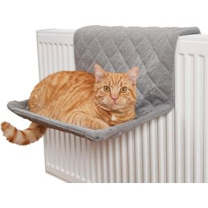 Verwarmingsligstoel voor katten, geschikt voor katten tot 7 kg, voor alle gangbare radiatoren, kattenhangmat voor de verwarming, hangmat voor katten